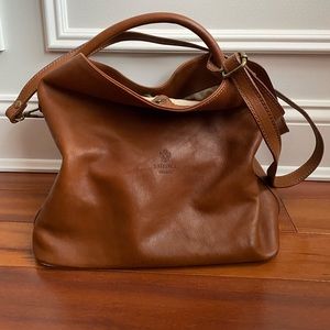 I Medici Italian brown leather hobo bag